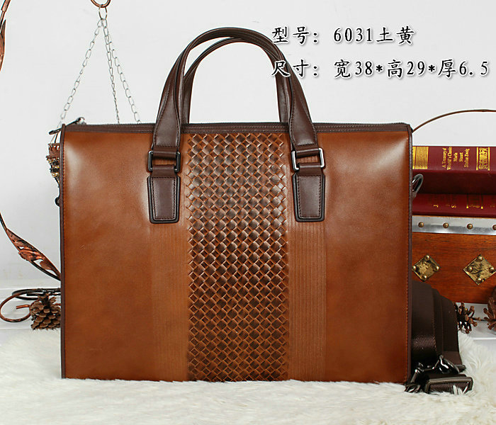 Bottega Veneta intrecciato VN briefcase B6031 wheat&brown